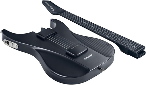 AeroBand Akustik-Elektro-Reisegitarre Saitenlos Abnehmbares Griffbrett Schwarz