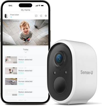 Sense-U 2 Wireless Überwachungskamera Außen & Innen HD Video Nachtsicht Alarm