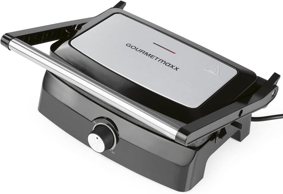 GOURMETmaxx Kontaktgrill mit Antihaftbeschichtung 1000W 180°-Öffnung Cool-Touch