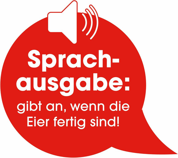 GOURMETmaxx Sprechender Eierkocher für 6 Eier mit Eierstecher und Messbecher