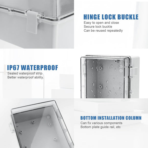 Wasserdichte Anschlussdose IP65 Aufputz Verteilerkasten ABS Kabelbox mit Schloss