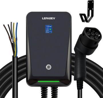 Wallbox Ladestation LCD-Anzeige 11kW 16A Dreiphasig EV Ladegerät Elektrofahrzeug