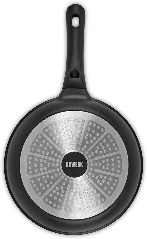 N8WERK Aluguss-Pfanne Midnight Edition 24 cm mit Farbwechsel-Temperaturanzeige