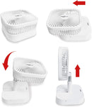Standventilator Tisch-Ventilator 20cm Teleskop Lüfter Akku Leise Reise Kühler-5