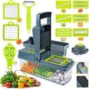 Veggie Manueller Gemüseschneider 14-in-1 Kartoffelschneider Messerreibe Edelstahl-1