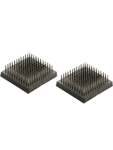 LANDMANN Ersatz-Grillbürsten Set 2 Ersatzbürsten & 8 Edelstahl-Ersatzschrauben
