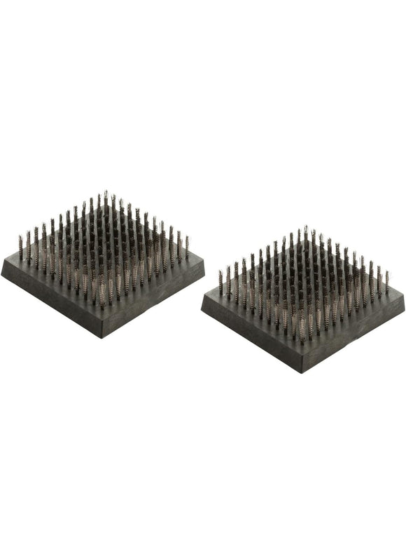 LANDMANN Ersatz-Grillbürsten Set 2 Ersatzbürsten & 8 Edelstahl-Ersatzschrauben