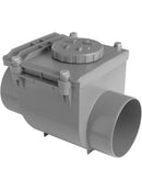 First Plast nrc140g Rückstauklappe aus PVC zum Kleben Grau Durchmesser 140 mm-1