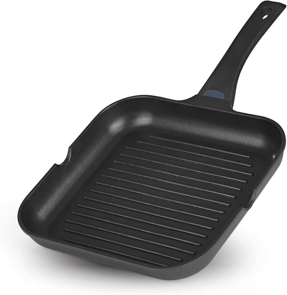 N8WERK Aluguss Grillpfanne Bratpfanne Induktion Antihaft Steakpfanne 28 cm