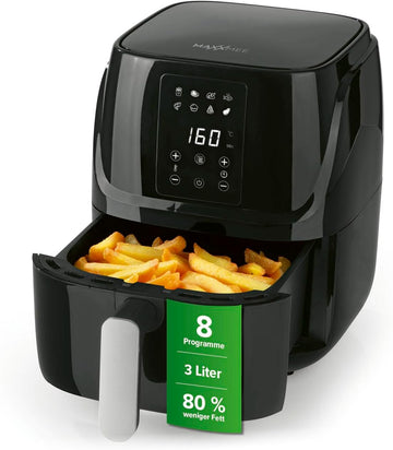 MAXXMEE Heißluft-Fritteuse Digital 3L Heißluftofen, Grill & Fritteuse 1300W