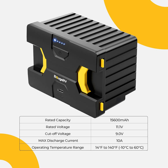 BougeRV 173Wh Integrierter Akku Batterie für CRD2 Rocky2 CRH Auto Kühlbox 230V