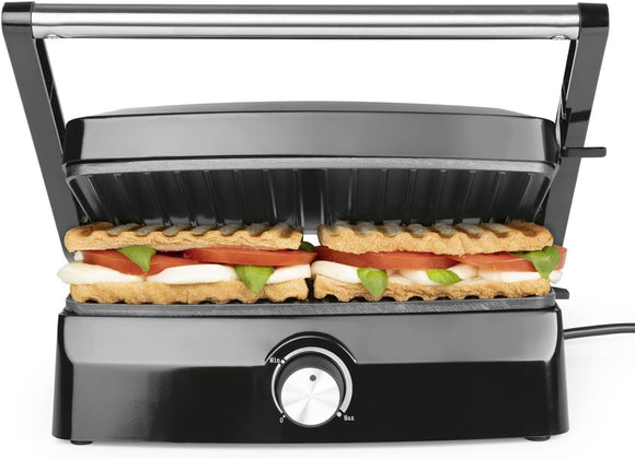 GOURMETmaxx Kontaktgrill mit Antihaftbeschichtung 1000W 180°-Öffnung Cool-Touch