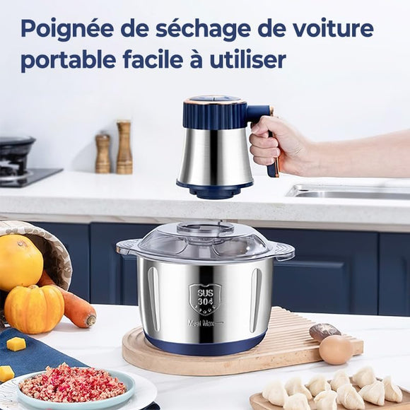 Elektrischer Fleischwolf Mixer Zerkleinerer mit 5L Edelstahl-Schüssel 500W