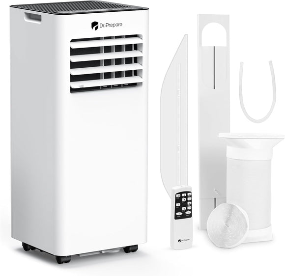 DR.PREPARE Mobiles Klimagerät 7000 BTU 4 in 1 Mobile Klimaanlage Fernbedienung
