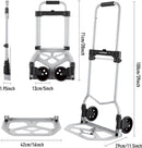Sackkarre Alu Transportkarre klappbar Langer Teleskopgriff 100cm bis 120 kg-3