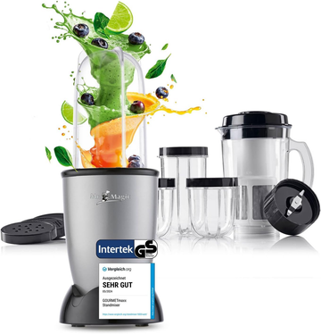 Kaufen grau GOURMETmaxx Mr Magic Standmixer Smoothie Maker Obst Entsafter Saftpresse Mixer