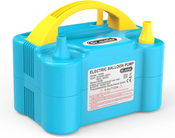 Kaufen blau Luftballonpumpe 600W Elektrisch mit Doppeldüse Inflatorgebläse Feiern Hochzeit