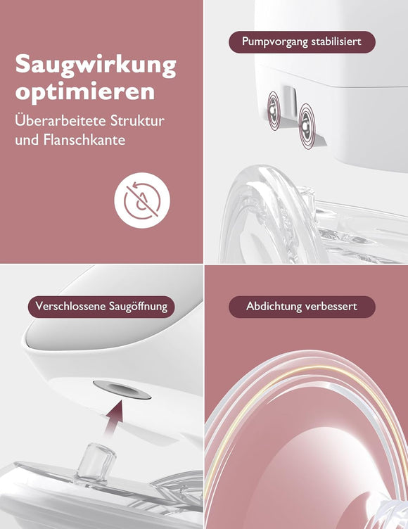 Momcozy S9 Pro Milchpumpe Elektrisch Tragbar LED-Anzeige 2 Modi & 9 Stufen