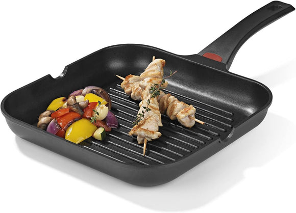 N8WERK Aluguss Grillpfanne Bratpfanne Induktion Antihaft Steakpfanne 28 cm