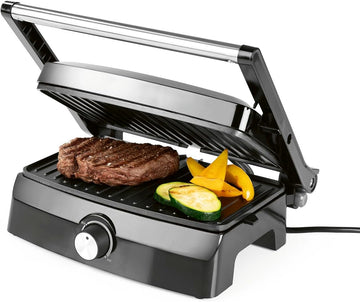 GOURMETmaxx Kontaktgrill mit Antihaftbeschichtung 1000W 180°-Öffnung Cool-Touch