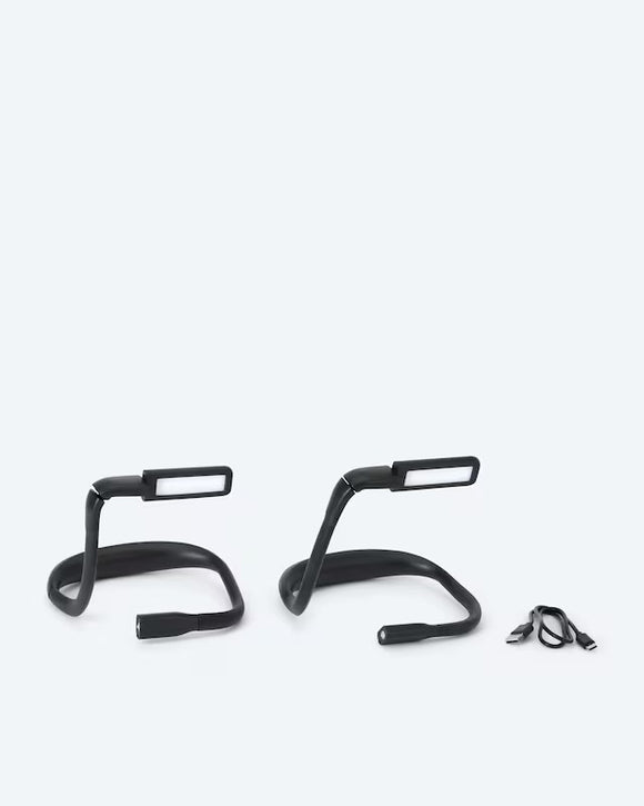 2x Nackenleuchte LED flexibel Leselampe freihändig Halslampe USB hell Set