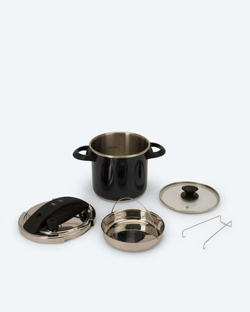 Kaufen schwarz-metallic Fast &amp; Easy Schnellkochtopf 5tlg. mit Steamer und Deckel 5,5L Induktion