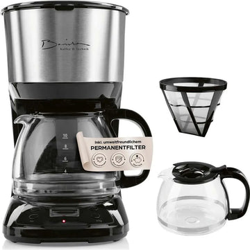 BARISTA Kaffeemaschine Filtermaschine Schwarz Filterkaffeemaschine 10 Tassen