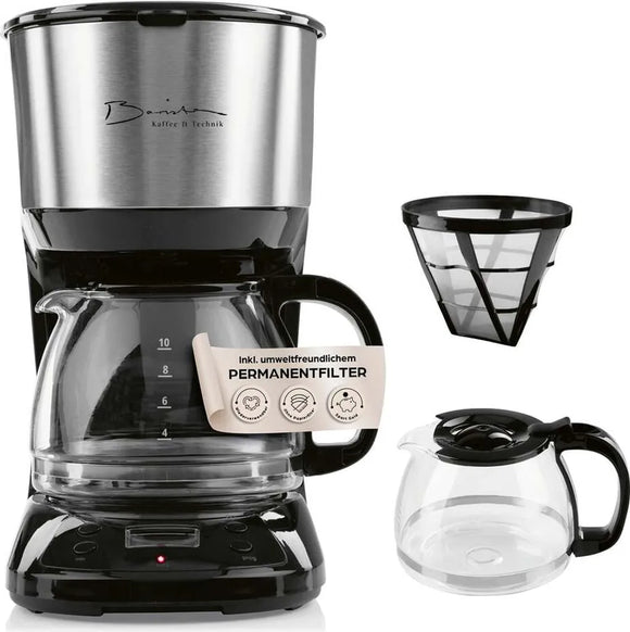BARISTA Kaffeemaschine Filtermaschine Schwarz Filterkaffeemaschine 10 Tassen