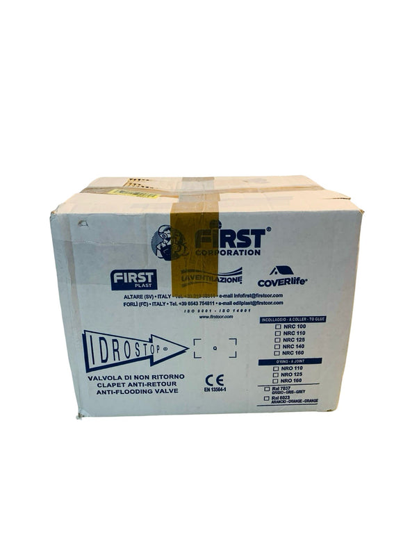 First Plast nrc140g Rückstauklappe aus PVC zum Kleben Grau Durchmesser 140 mm