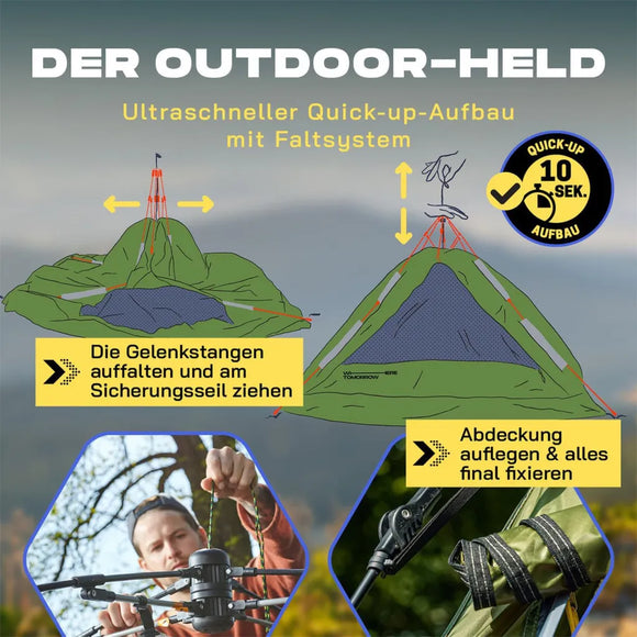 Lumaland Pop Up Kuppelzelt Wurfzelt 3 Personen
