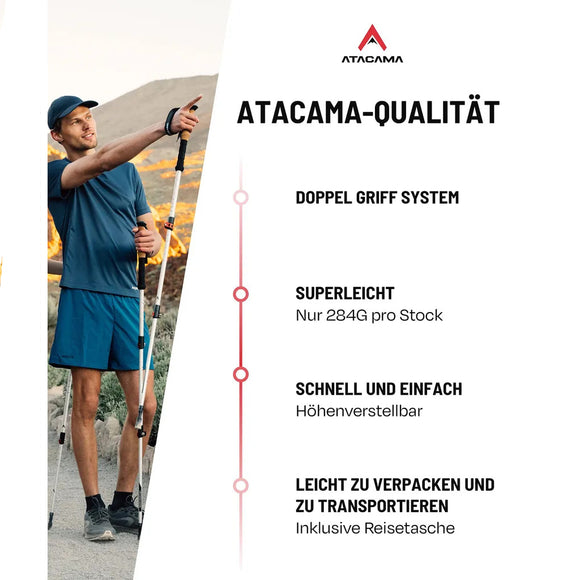 Wanderstöcke faltbar Carbon Aluminium Trekking