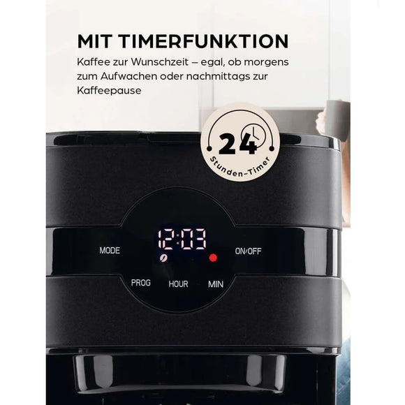 Barista Filterkaffeemaschine LED-Display 900W Schwarz