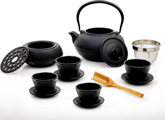 Asia Tee Set 12tlg. Teekanne Tasse Gußeisen