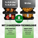 GOURMETmaxx Heißluftfritteuse Doppelkammer 10L-5