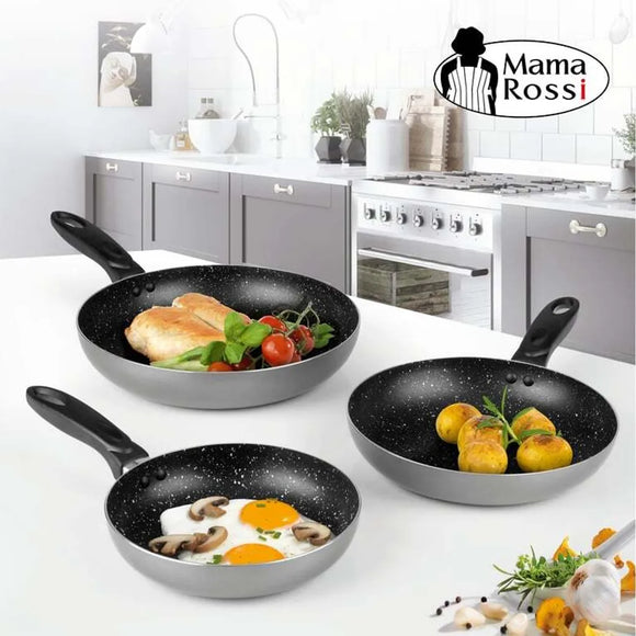 Mama Rossi Aluminium Pfanne Bratpfanne 24cm antihaft Küchenpfanne Ofenpfanne