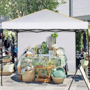 Faltpavillon 3x3m Wasserdicht Stabil UV-Schutz Outdoor Gartenzelt Weiß-6