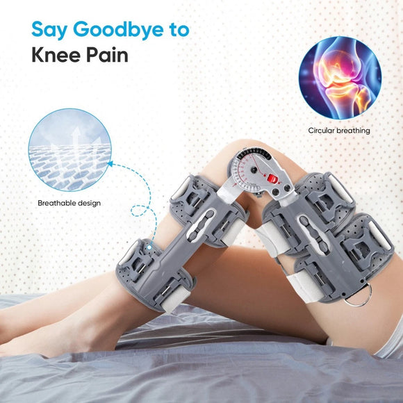 Kniebandage Knieorthese Scharniergelenk Sport Kniestütze Schoner Verstellbar