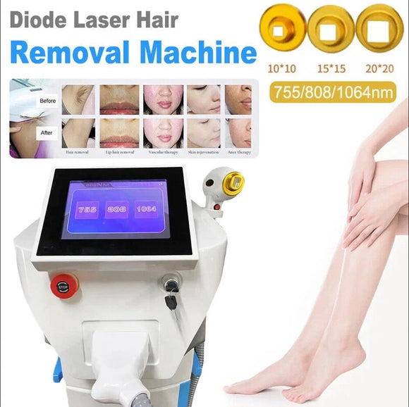 Diodenlaser-Haarentfernungsgerät Laser Dauerhafte Haarentfernung 3 Wellenlängen