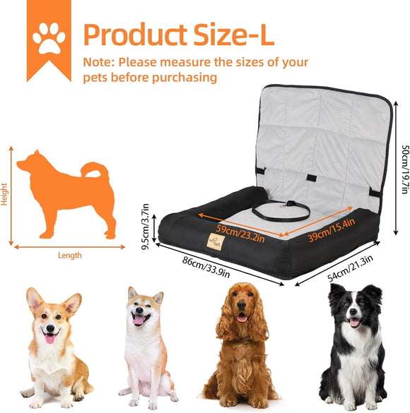 Hunde Autositz für große Hunde 3-in-1 mit Gurten Rutschfest 85 x 54 x 50 cm