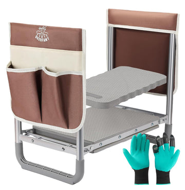 Kniebank für Gartenarbeit klappbar Gartenhocker bis 159kg Kniepolster 2 Taschen
