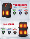 KEMIMOTO Beheizbare Weste für Damen 3 Heizstufen Motorrad Outdoor Camping-2