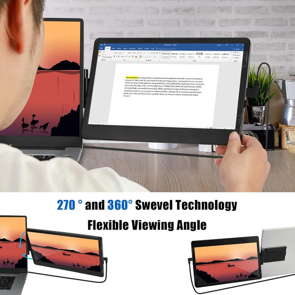 Tragbarer Monitor für Laptop 11,6 Zoll Rotierend Display Bildschirm für Laptop
