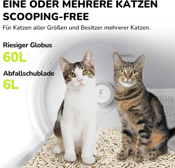 Furbulous FB001 Selbstreinigendes Katzenklo Katzentoilette Deo App-Kontrolle 60L