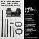 FitEngine Multifunktionshantel Set Hantelscheibe Gewichte von 3-24kg Verstellbar-6