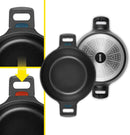 N8WERK Kochtopf Induktion Topf Glasdeckel Suppentopf Aluguss Temperaturanzeige-9