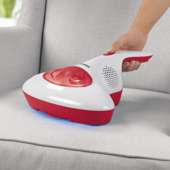 CLEANmaxx Milben-Handstaubsauger Antimilben-Sauger mit UV-C-Licht & Filter ROT