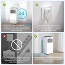 DR.PREPARE Mobiles Klimagerät 7000 BTU 4 in 1 Mobile Klimaanlage Fernbedienung-10