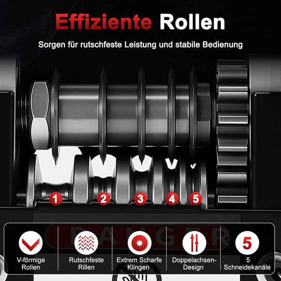 Kabelabisoliermaschine Abisolierer Manuell 6 Kanäle und 5 Klingen für 1-17 mm