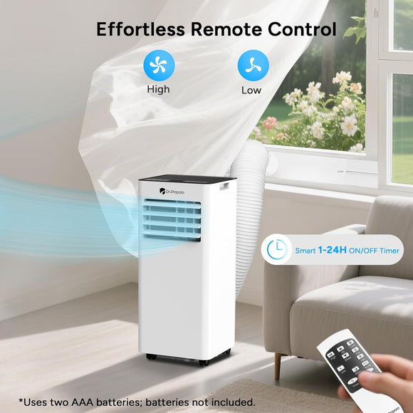 DR.PREPARE Mobiles Klimagerät 7000 BTU 4 in 1 Mobile Klimaanlage Fernbedienung