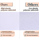 2er-Pack weiße Polyester-Tischdecken 152 × 260 cm Knitterfrei Abwaschbar Feier-6